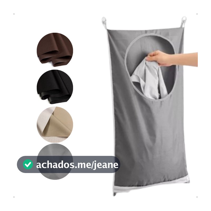 Cesto Saco De Roupa Suja De Pendurar Atrás Da Porta Na Parede Dobrável Multiuso Organizador