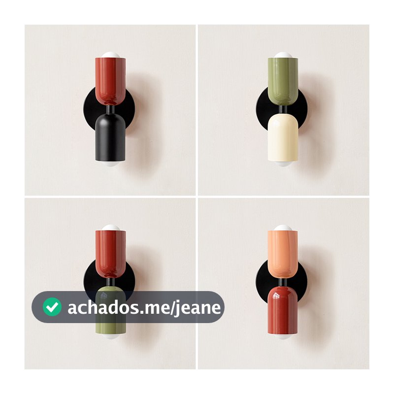 Nordic Lâmpada De Parede Cabeças Duplas Minimalista Moderno LED Luz Arandelas Coloridas Iluminação Interior Decoração Do