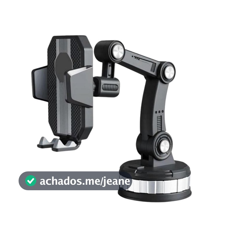 Suporte Veicular Para Celular Carro Articulado Ajustável 360° Painel Vidro Parabrisa Universal GPS