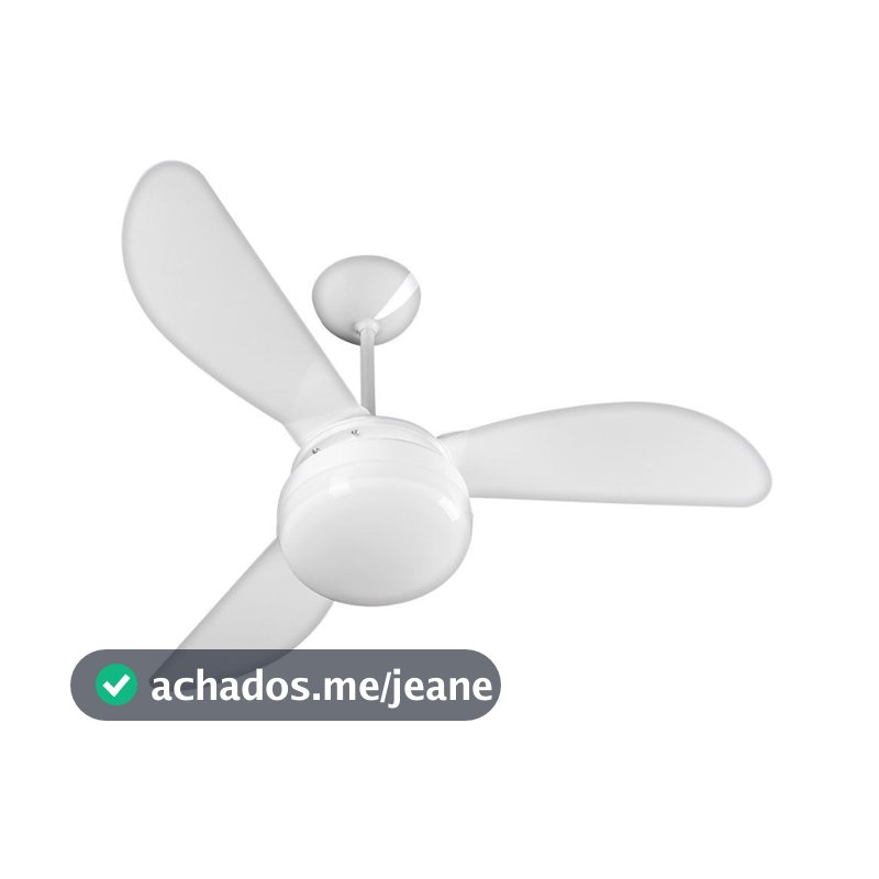 Ventilador De Teto Ventisol Fenix Branco 3 Pas Dupla Face Econômico e Silencioso - 127v