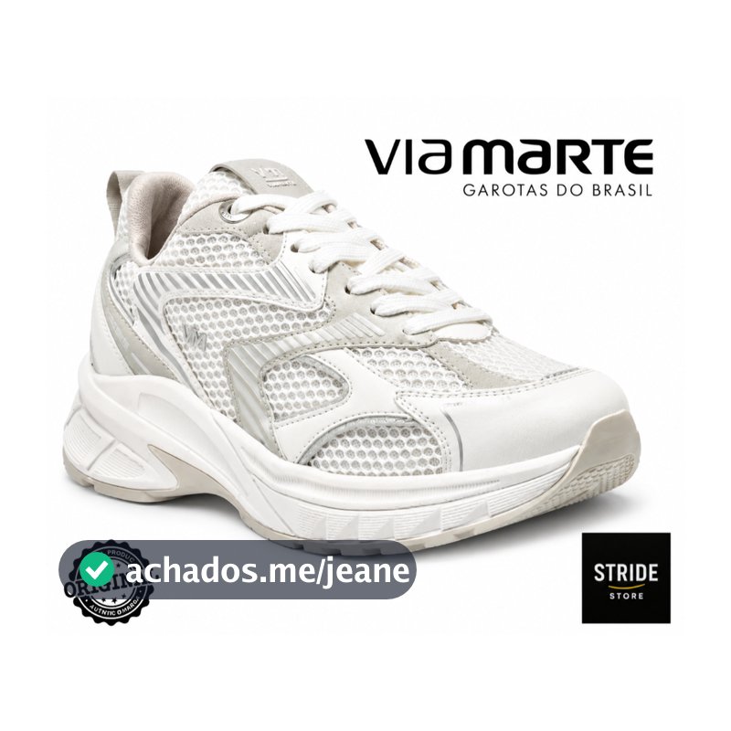 Tênis Feminino Via Marte |ORIGINAL| Chunky Sneaker Branco Solado Alto Fashion Blogueira