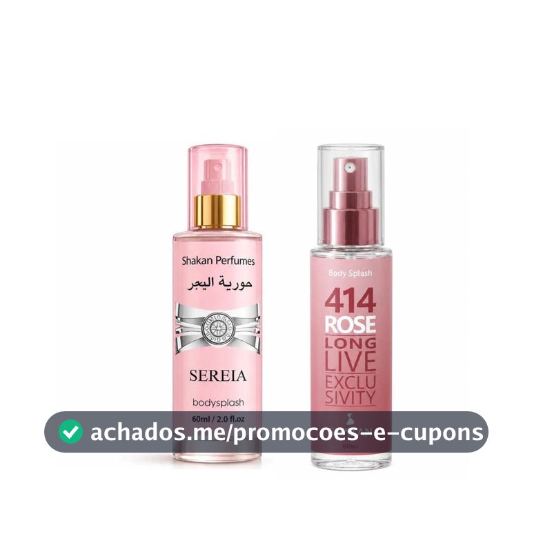 Kit Duplo de Perfumes 414 Rose + Sereia Árabe