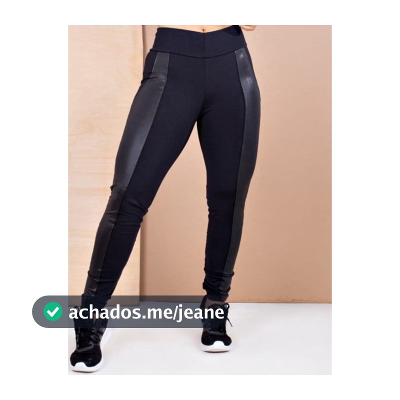Calça Cintura Alta Montaria Flanelada Detalhe Cirrê Feminino