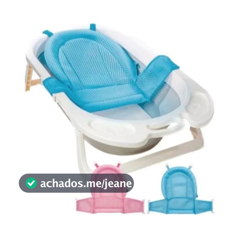 Rede de Banho Ajustável Antiderrapante Para Banheira Bebê Infantil Macia Premium Envio Já!
