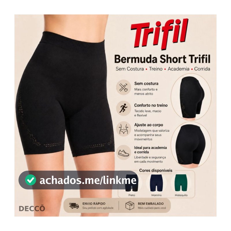 Bermuda Short Trifil Feminino Adulto Sem Costura para treino e Academia Corrida Esportes Fitness