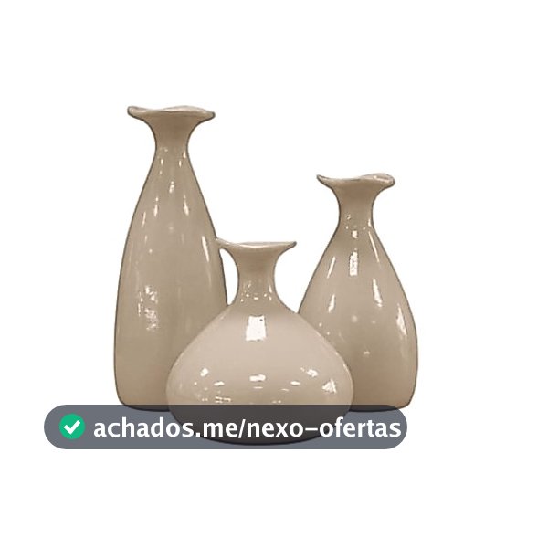 Trio Vaso Garrafa De Cerâmica Decorativa Para decoração Sala Suculenta