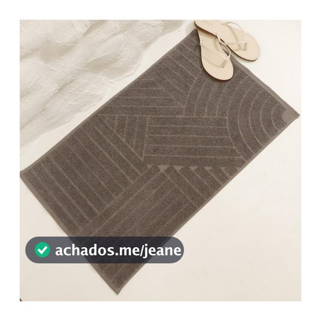 Toalha de Piso Tapete Para Banheiro Luxo Gaia Felpudo Grosso Grande 45x75 cm