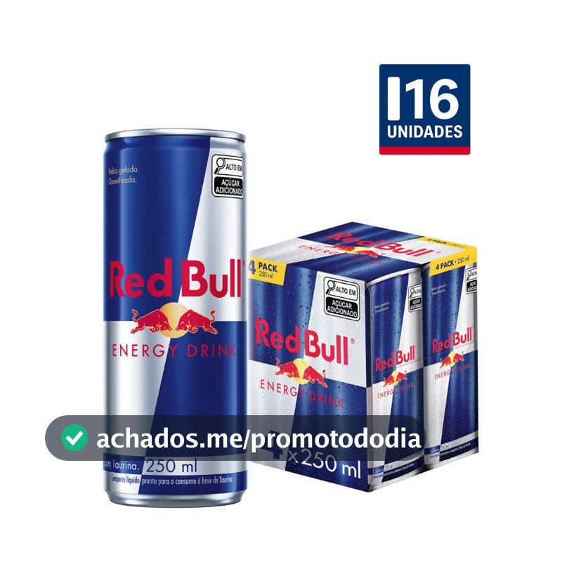 Kit com 16 Energético Red Bull cada 250ml