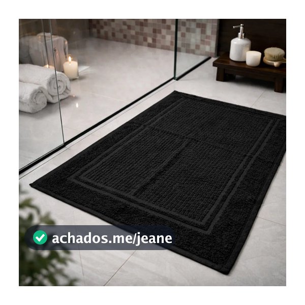 Tapete Macio Toalha de Piso Hotel Pousada Algodão Banheiro 50x80 Absorvente