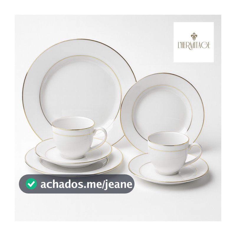 aparelho de jantar 42 peças Jogo de Jantar Porcelana Pratos de Porcelana para Jantar Majesty Gold