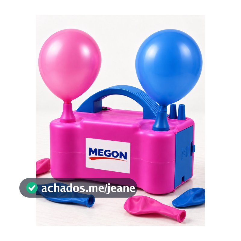 Inflador Elétrico Bomba De Encher Balões Bexigas Com 2 Bicos Para Decoração De Festas E Aniversários