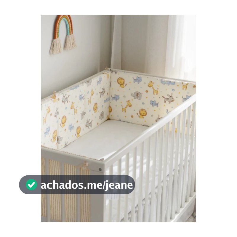 Protetor Acolchoado para Berço - Garanta Noites de Sono Seguras para Seu Bebê