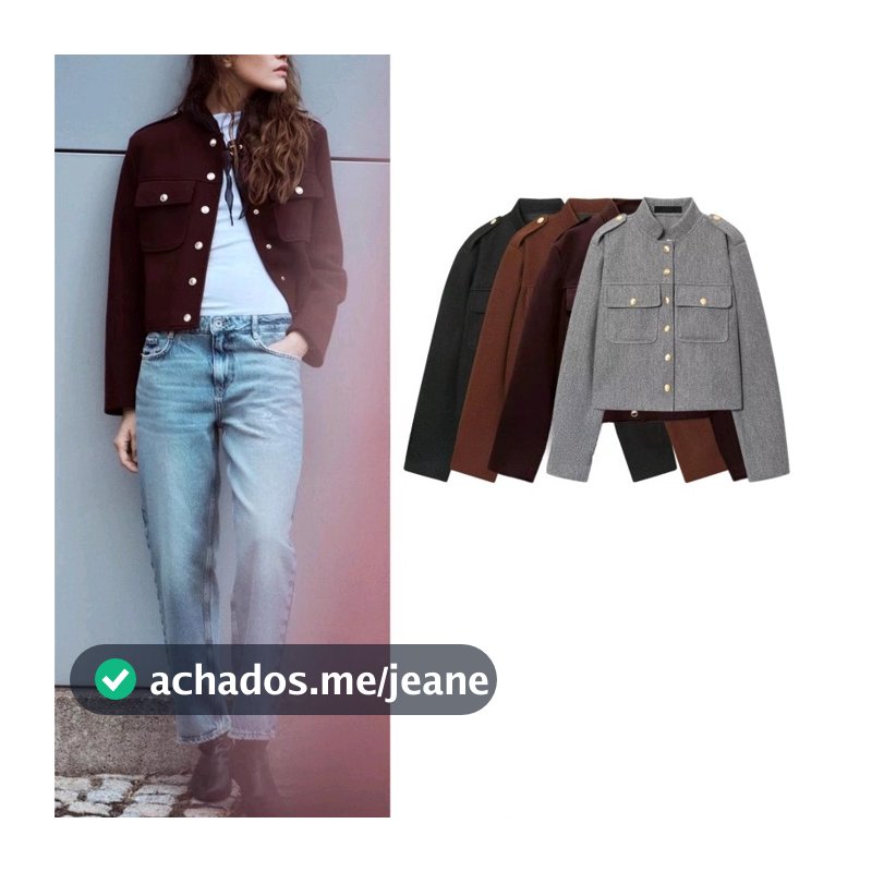 2025 outono novo estilo feminino único Breasted macio casaco curto 3046292