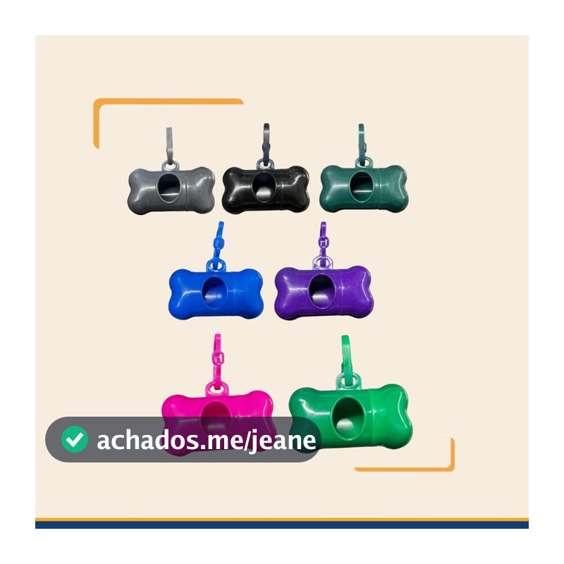 Estojo Cata Caca Portátil para Cachorro Cão Suporte com Saquinhos Higiênicos Recarregável Pet Passeio Dispenser
