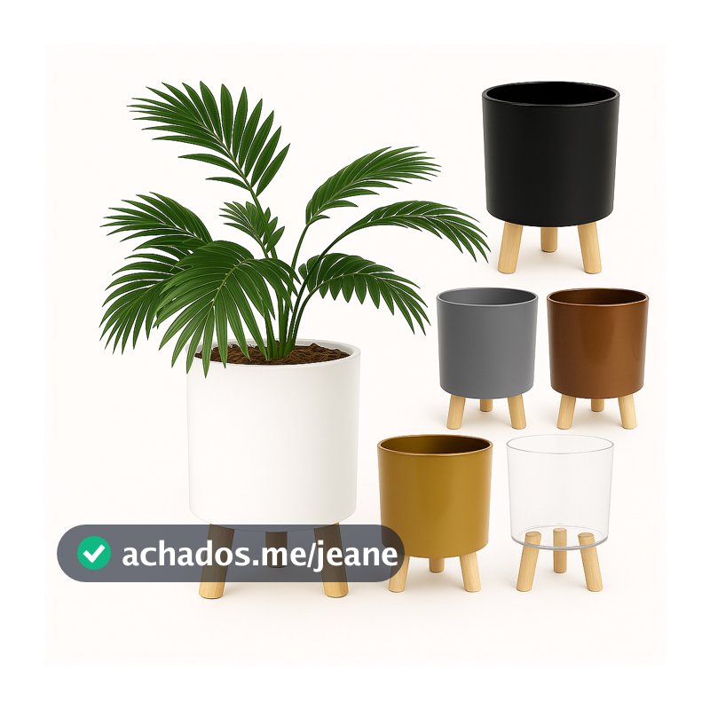Cachepô Vaso Decorativo Tripé Moderno Minimalista P/ Plantas