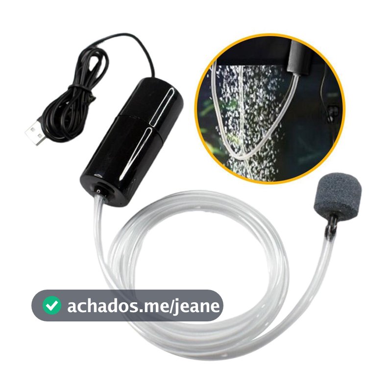 Bomba De Oxigênio/Ar Compressor Filtro USB Portátil Para Aquario De Peixes 12v Silencioso