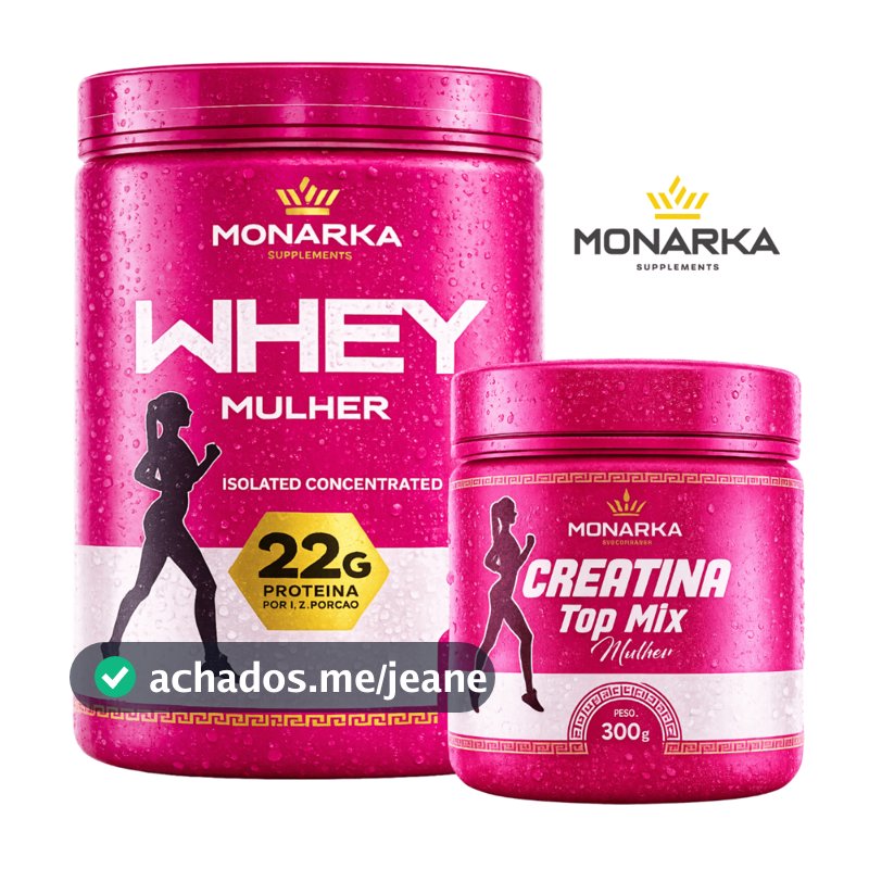 KIT Whey Protein Blend Isolado Concentrado Feminino 500g + Cretina Topmix Monohidratada 300g - 502