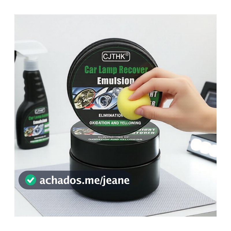 Kit Restaurador de Faróis - Limpa e Polímero Arranhões e Neblina da Lente