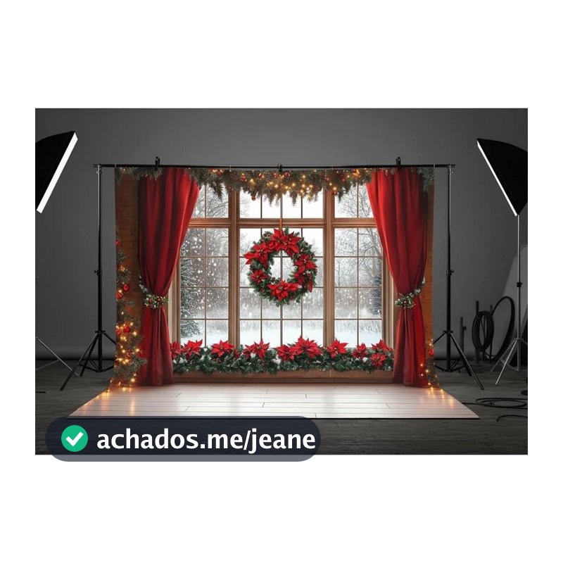 Fundo Fotografico Natal 3D Em Tecido Sublimado