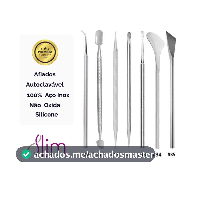 Kit Cutelaria Pedicure Profissional Instrumentos 7 Peças Inox Slim - Promoção