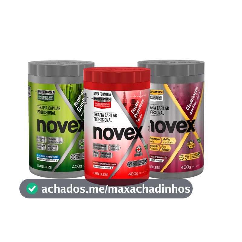KIT NOVEX CRONOGRAMA CAPILAR PARA CABELOS TINGIDOS - 400G
