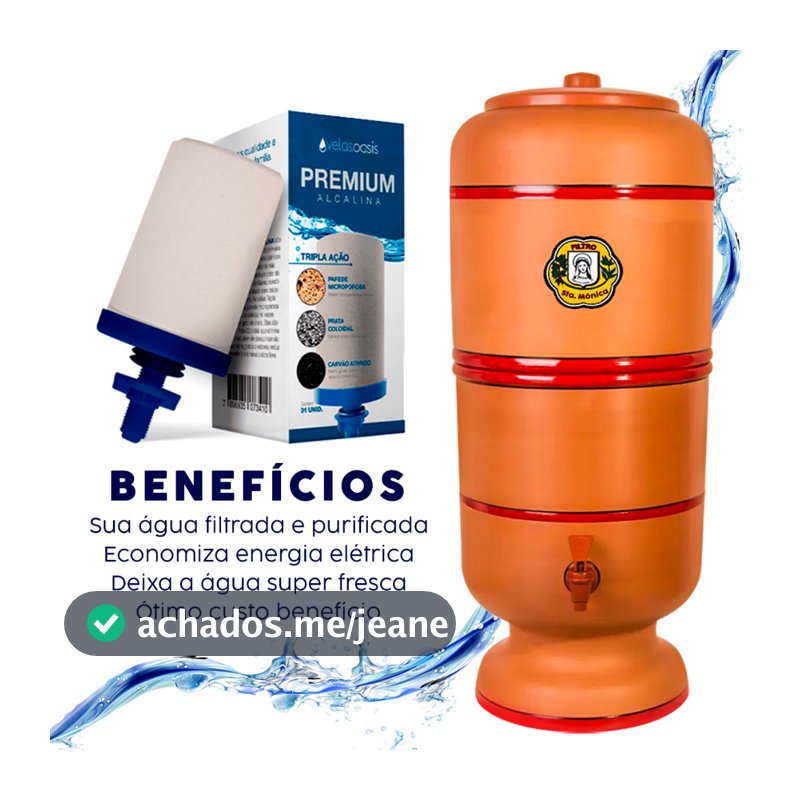 Filtro de Barro 6 litros C/ Boia Vela e Torneira