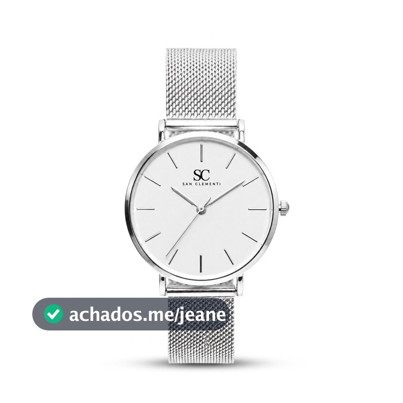 Relógio Feminino Prata  Analógico 32mm Aço Inoxidável Verona San Clementi