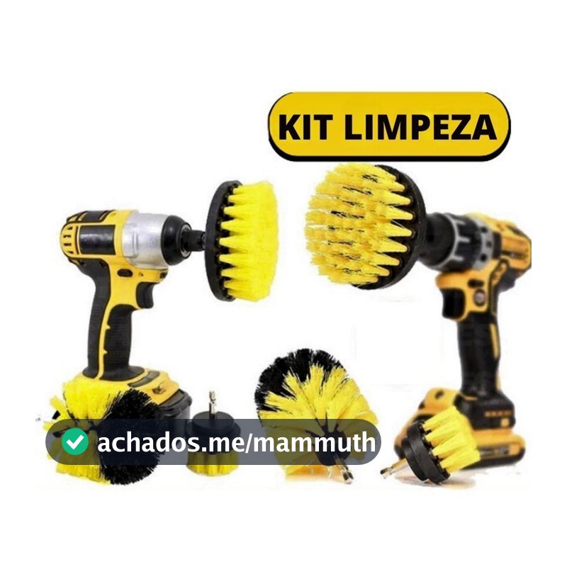 Kit Escovas De Limpeza Pesada Para Parafusadeira Furadeira - LOJA AT