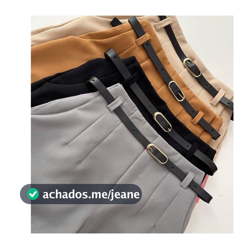 Short Alfaiataria feminino com cinto cintura alta.