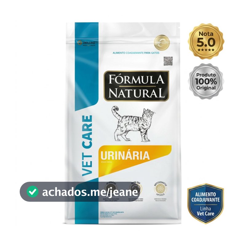 Ração Formula Natural Vet Care Urinária Gatos 1,5kg Coadjuvante Super PremiumOriginal Saúde Urinária