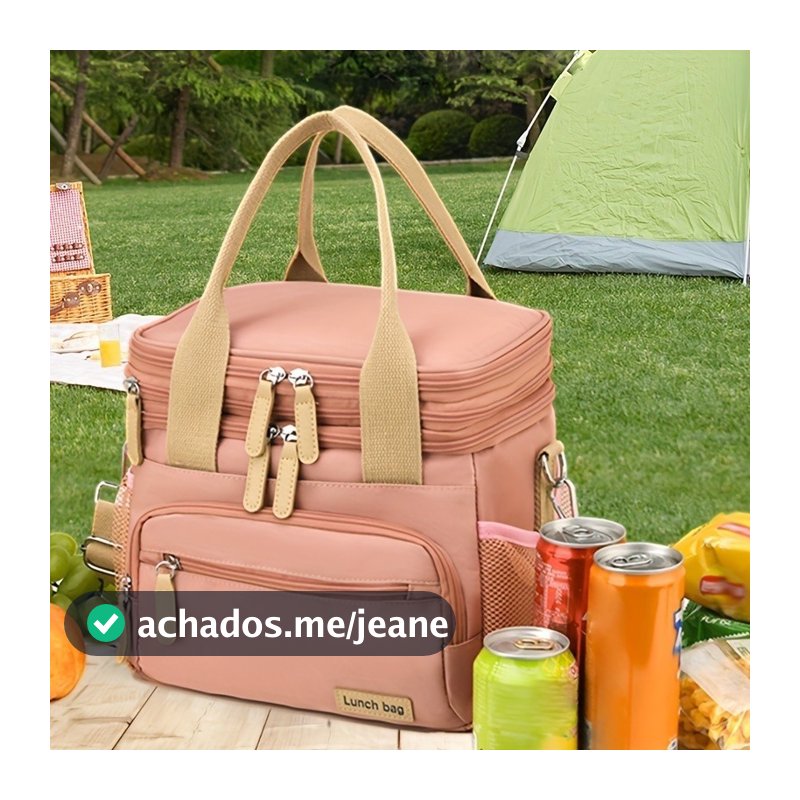 Bolsa Térmica Expansível Piquenique De Grande Capacidade Para Almoço - Multi-Compartimentos,Impermeável