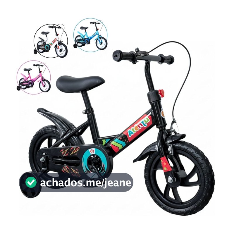 Bicicleta Infantil Aro 12 Menina Menino com Pedal e Rodinhas para Criança