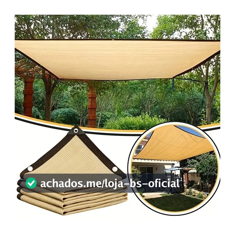 Tela Sombrite 90% 4x5m Bainha Reforçada Com Llhos Metálicos