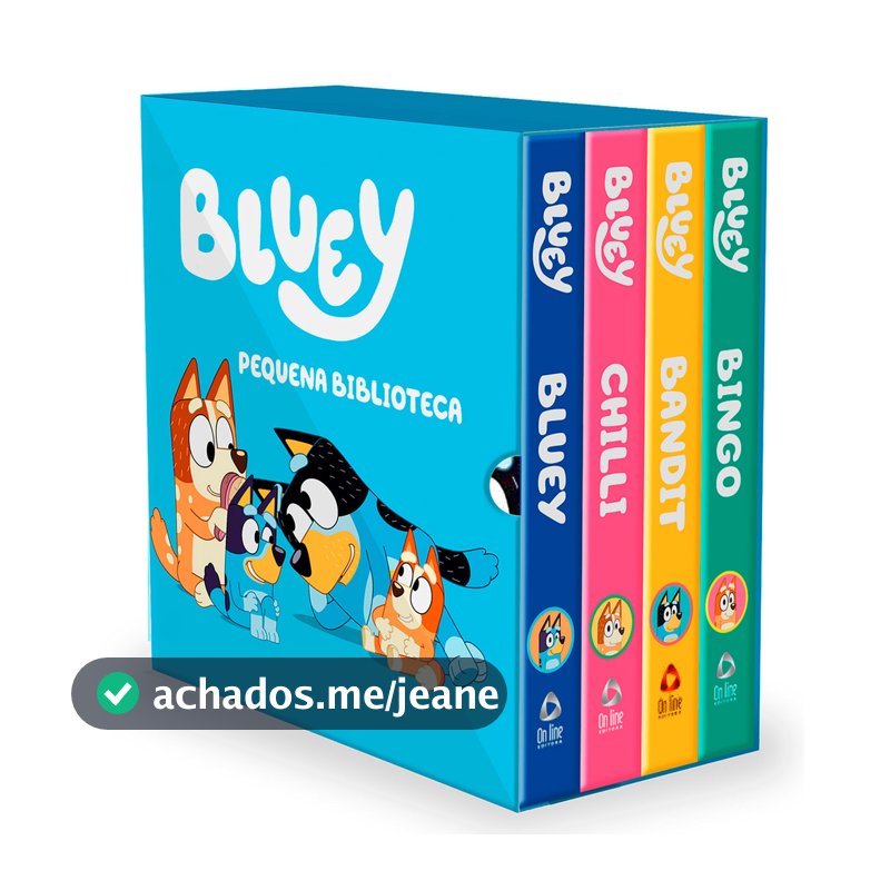 Bluey Pequena Biblioteca da Bluey - Box com 4 livrinhos