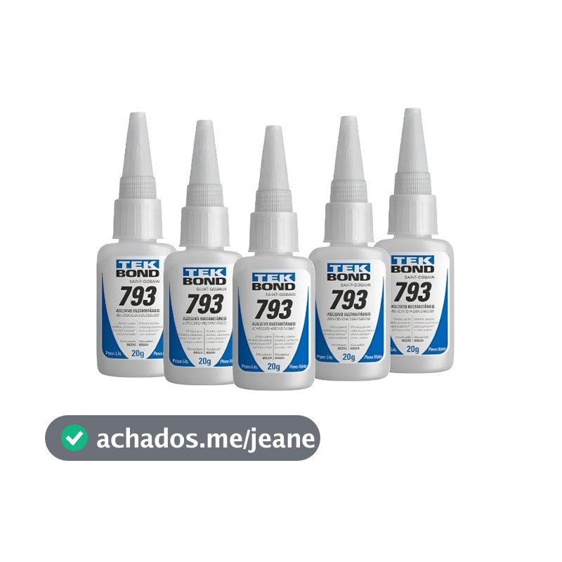 Kit Cola Instantânea 793 20g Tek Bond Artesanato Acrigel Unha Postiça