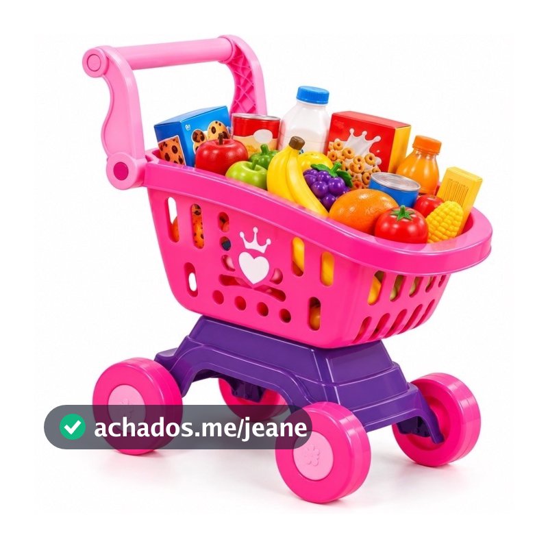 Carrinho Infantil 2 em 1 – Compras e Boneca