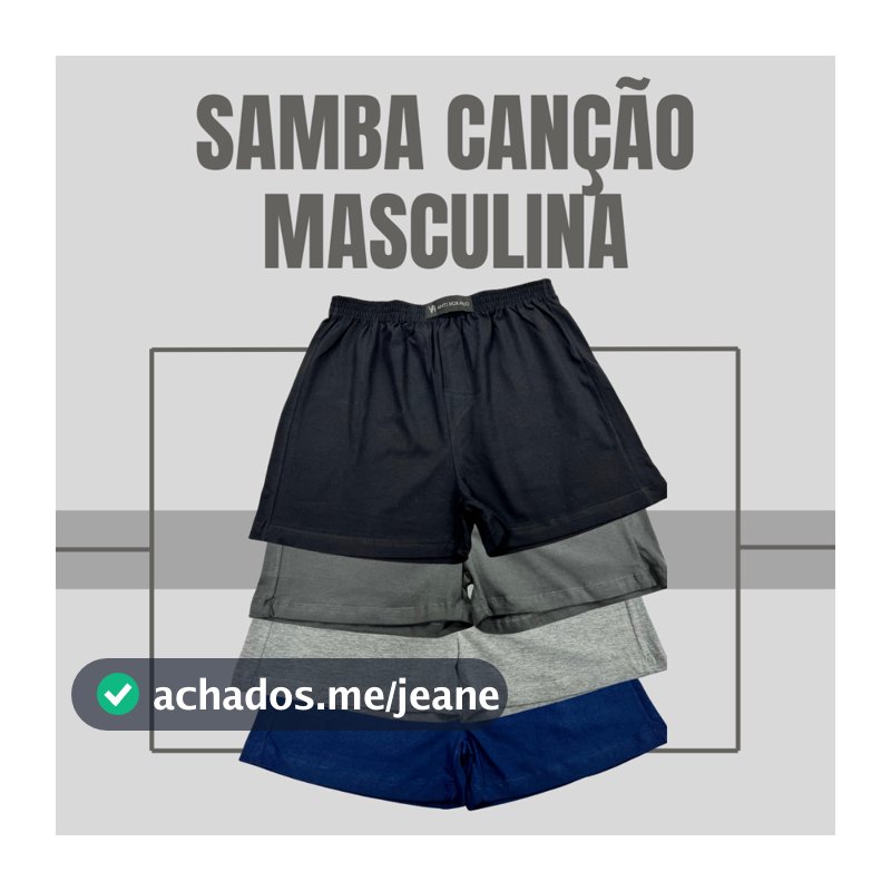 Cueca Samba Canção Masculina De Algodão Toque Macio 576-A