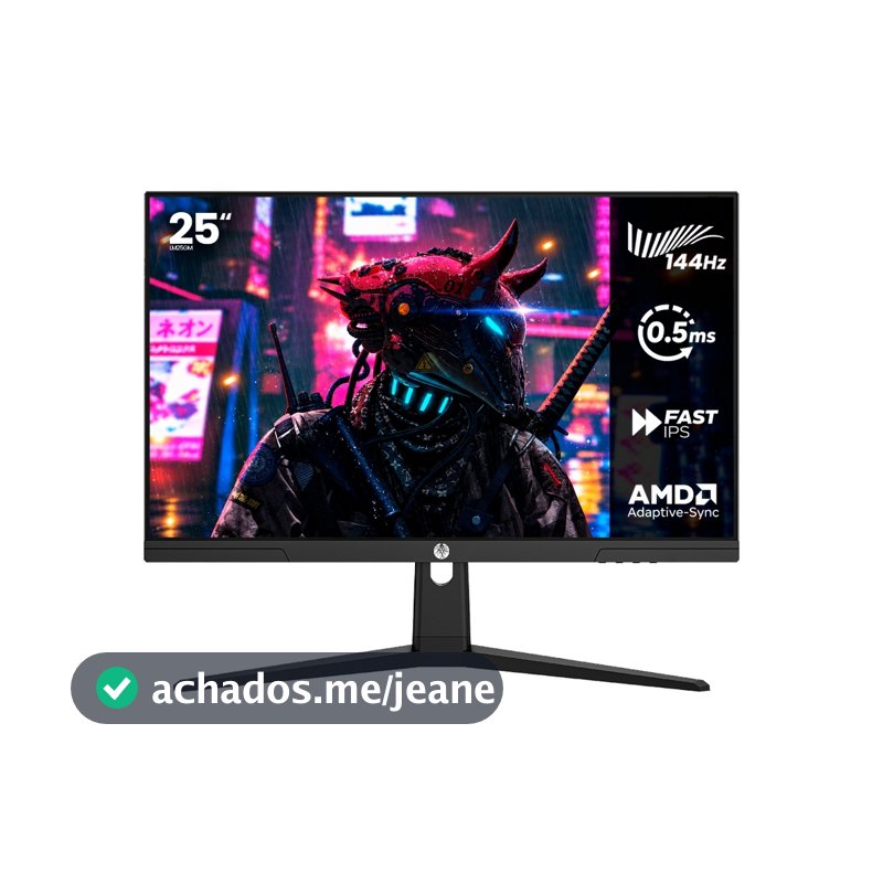 Monitor Gamer Haiz 25'' 0.5ms Full Hd 144hz Ips Amd Vesa Preto 127/220 V 127/220v