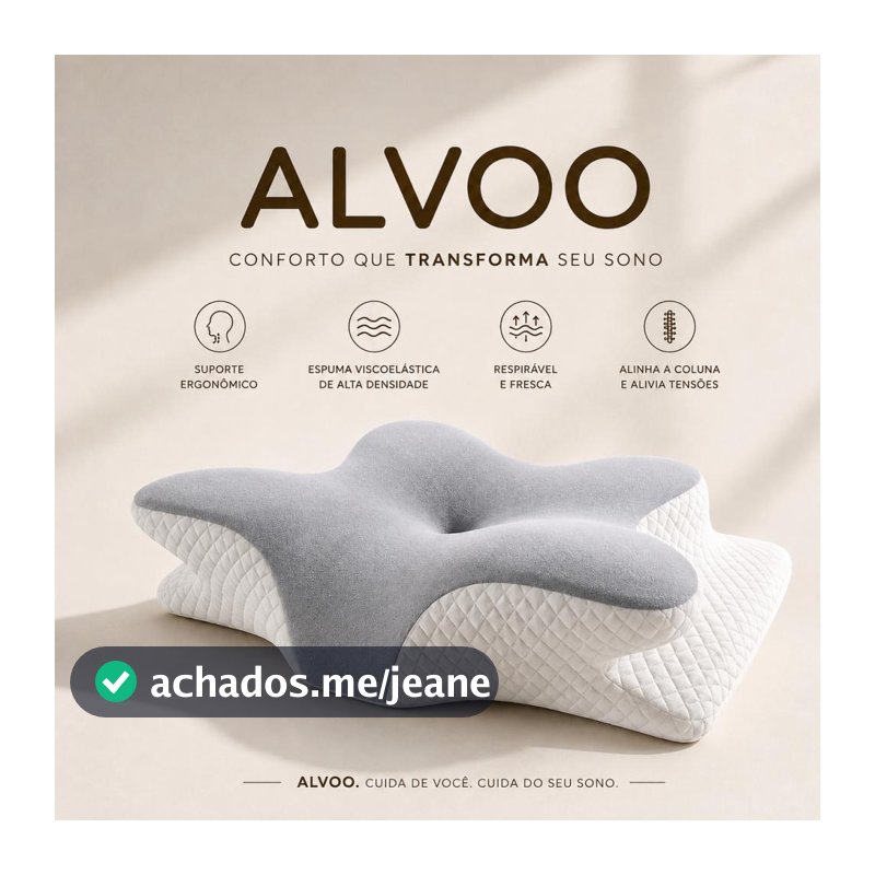 ALVOO Travesseiro corretivo para coluna cervical em forma de borboleta, feito de espuma viscoelástica para aliviar