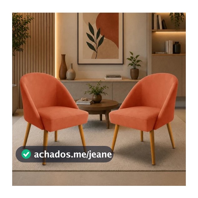 Kit 2 Cadeira Poltrona Para Mesa de Jantar Salão Decoração