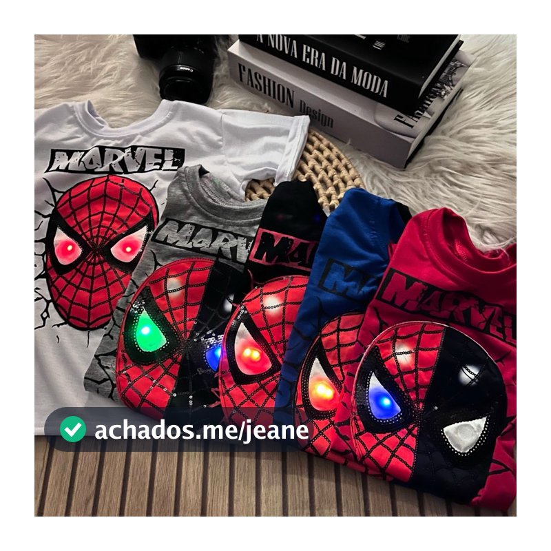 CAMISETA LED BLUSA PERSONAGENS MENINO INFATIL VERAO HOMEM ARANHA HULK PRESENTE PROVA D´AGUA