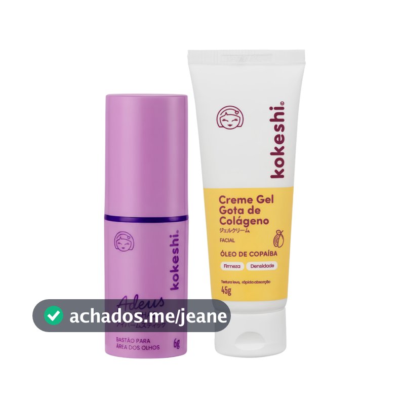 Kit Bastão para Área dos Olhos Adeus Linhas e Gota de Colágeno - Kokeshi