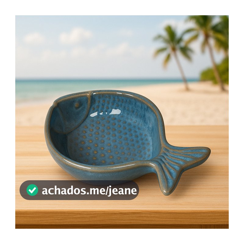 Bandeja Peixe Médio Cerâmica Louça Decoração Mesa Posta Festa Restaurante Petisqueira Travessa