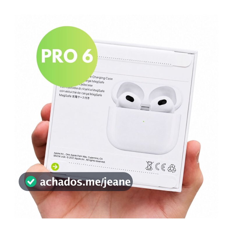 Fone de Ouvido Sem Fio Bluetooth Pro 6 Com Cancelamento De Ruído Pop-Up para iOS -GPS SULAN