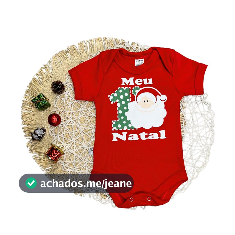 Body Natal Bebe Menina e Menino 100% Algodão Mesversario