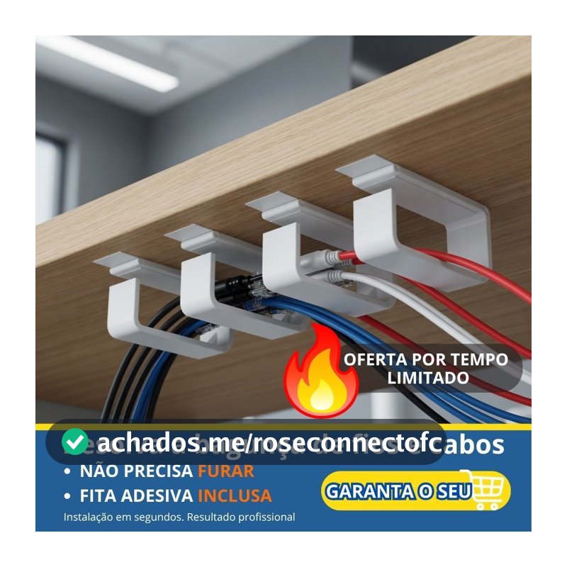 Kits Organizadores de fios e cabos invisível