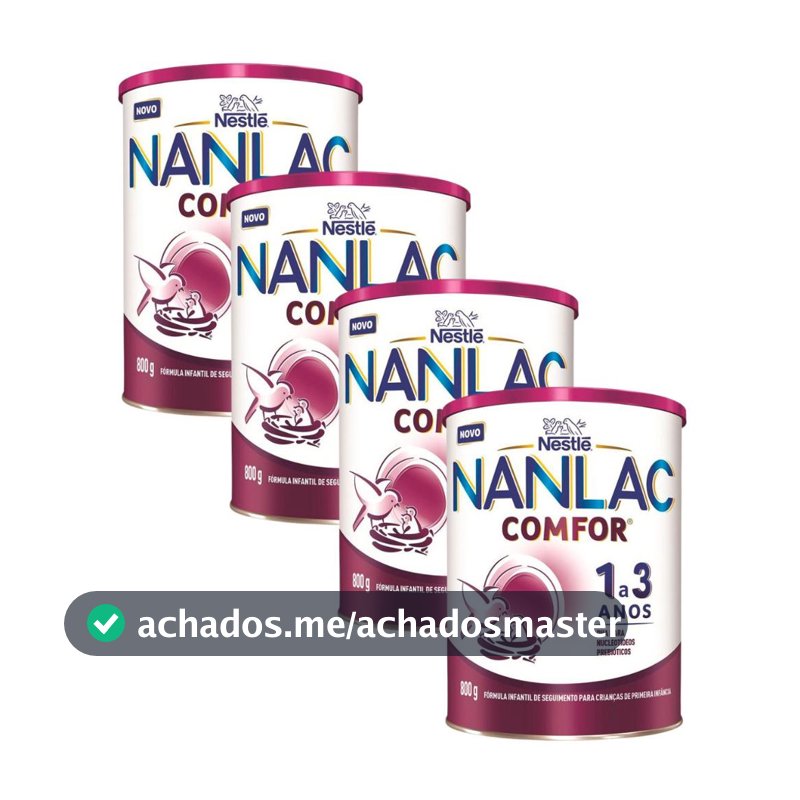 Kit 4 Fórmula Infantil NANLAC Comfor 800g