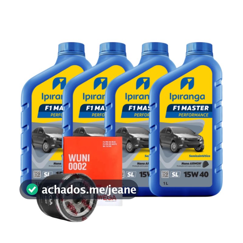 Óleo De Motor 15w40 Semi Sintético Ipiranga 4 Litros + Filtro