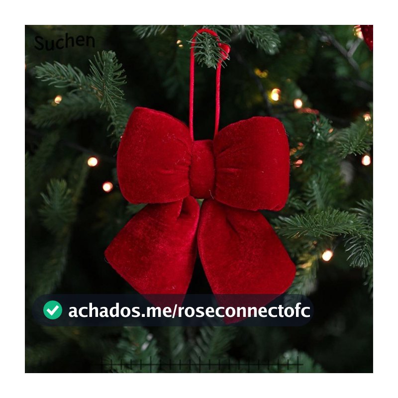 SUCHENJ2 Enfeite De Natal Pendurado , Pingente De Flanela Grande Com Laço , Decoração De Casamento , Decorações De Árvor