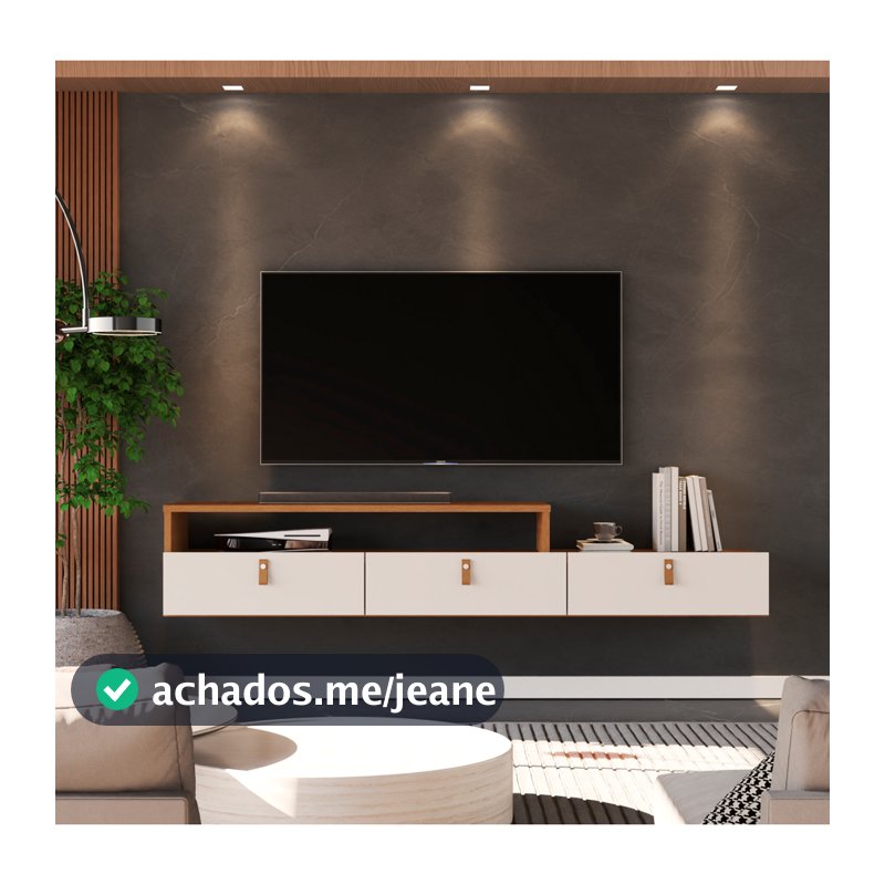 Rack Suspenso Lion Pequeno Painel Parede Quarto Estante Tv Home Decorativo para Sala Estar